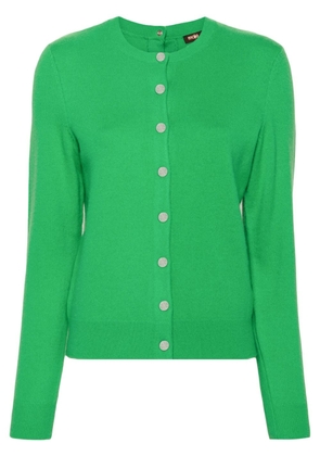 Maje round-neck press-stud cardigan - Green