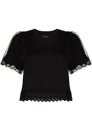 Simone Rocha tulle puff-sleeves T-shirt - Black
