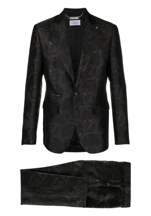 Philipp Plein skull-jacquard single-breasted suit - Black