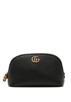 Gucci Double G leather make-up bag - Black