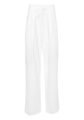 Moschino pleated wide-leg trousers - White