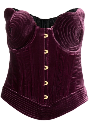 Maria Lucia Hohan Destiny velvet corset top - Purple
