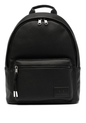 Armani Exchange logo-patch detail backpack - Black