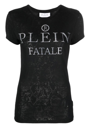Philipp Plein logo-embellished cotton T-shirt - Black