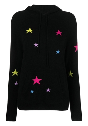 Chinti & Parker star-print knitted hoodie - Black