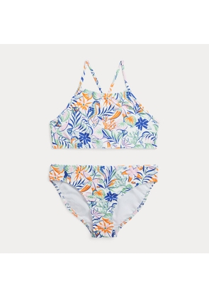 Tropical-Print Two-Piece Swimsuit