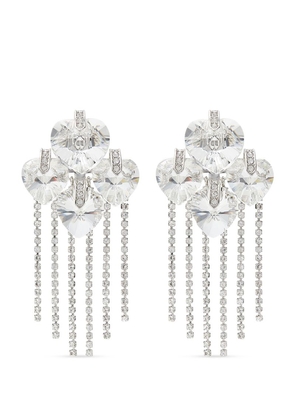 Jimmy Choo Crystal-Embellished Heart Drop Earrings