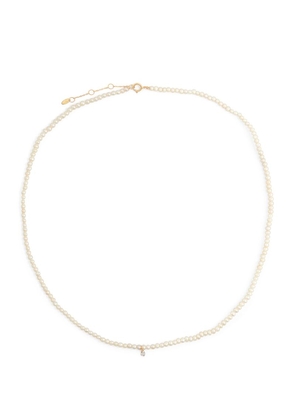 Persée Yellow Gold, Diamond And Pearl Necklace