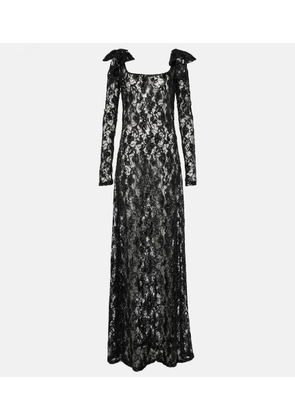 Nina Ricci Bow-detail lace gown