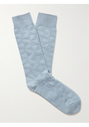 Mr P. - Cotton-Blend Socks - Men - Blue