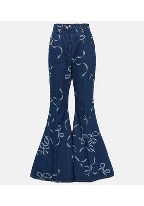 Nina Ricci Printed flared jeans