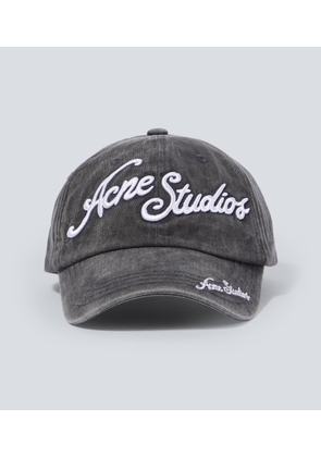 Acne Studios Logo cotton twill baseball cap