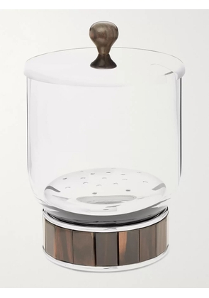 Lorenzi Milano - Glass, Stainless Steel and Ebony Ice Bucket - Men - Silver