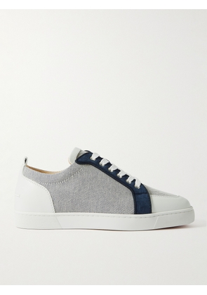 Christian Louboutin - Rantulow Suede and Leather-Trimmed Canvas Sneakers - Men - Gray - EU 40