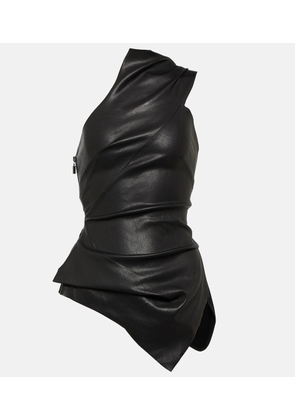 Maticevski Originate leather-trimmed top