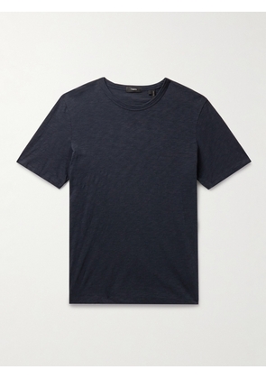 Theory - Essential Slub Cotton-Jersey T-Shirt - Men - Blue - XS