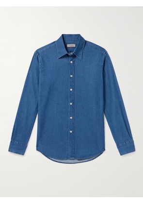 Canali - Cotton-Blend Chambray Shirt - Men - Blue - S