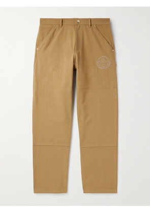 Moncler Genius - Roc Nation by Jay-Z Straight-Leg Logo-Embroidered Panelled Washed Cotton-Canvas Trousers - Men - Brown - IT 46