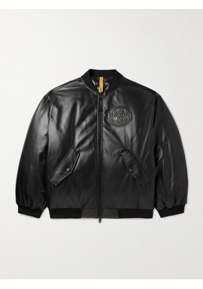 Moncler Genius - Roc Nation by Jay-Z Cassiopeia Reversible Logo-Embossed Leather and Quilted Shell Down Bomber Jacket - Men - Black - 1