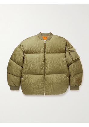 Moncler Genius - Roc Nation by Jay-Z Centaurus Croc-Effect Quilted Shell Down Jacket - Men - Green - 1