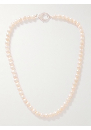 Hatton Labs - Silver Pearl Necklace - Men - White