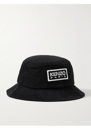 KENZO - Logo-Embroidered Cotton-Twill Bucket Hat - Men - Black - S