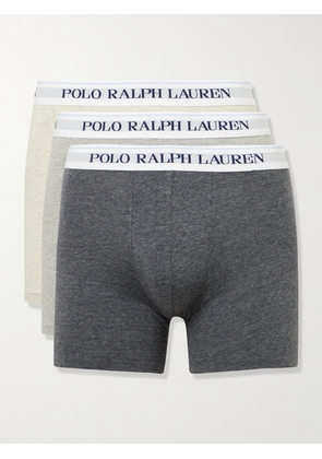Polo Ralph Lauren - Three-Pack Stretch-Cotton Boxer Briefs - Men - Gray - S
