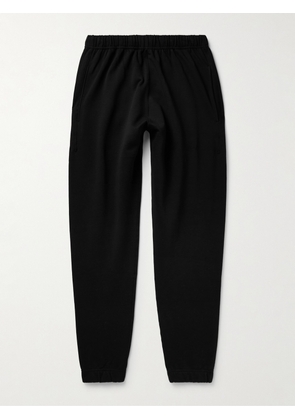 KENZO - Boke Flower Tapered Logo-Embroidered Cotton-Jersey Sweatpants - Men - Black - S