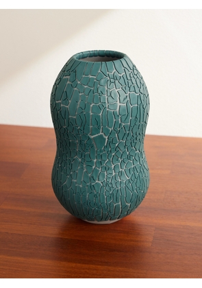 Houseplant - Crackle Ceramic Vase - Men - Blue