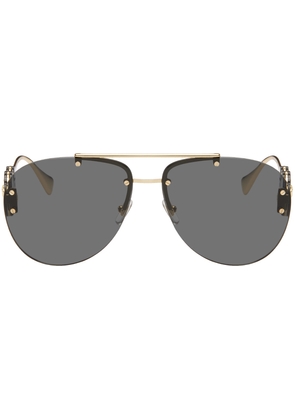 Versace Gold Double Medusa Sunglasses