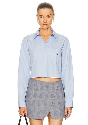 Givenchy 4G Cropped Shirt in Baby Blue - Baby Blue. Size 34 (also in 36, 38, 42).