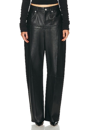 EZR Double Waistband Pant in Black - Black. Size 24 (also in 28, 29, 30).