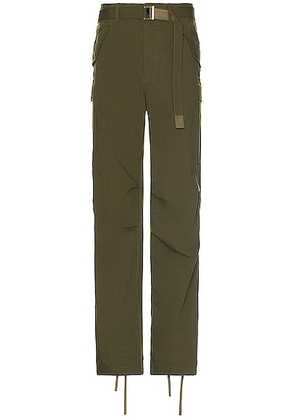 Sacai Rip Stop Pants in Khaki - Green. Size 4 (also in 2, 3).
