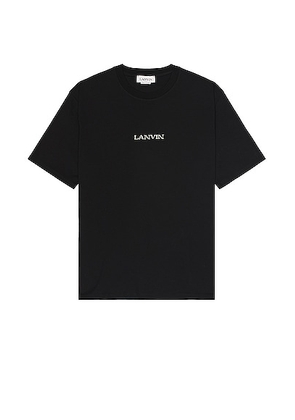 Lanvin Unisex Embroidered Regular T-shirt in Black - Black. Size S (also in L, M, XL).