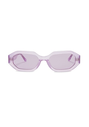 THE ATTICO Irene Sunglasses in Pink & Silver - Rose. Size all.