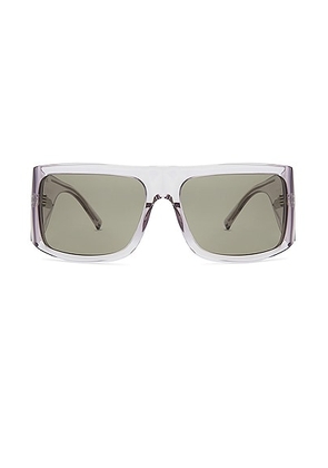 THE ATTICO Andre Sunglasses in Smoke  Silver  & Brown - Light Grey. Size all.