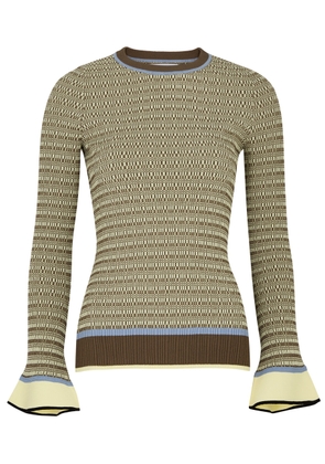 Merlette Judd Striped Stretch-knit Jumper - Multicoloured - L