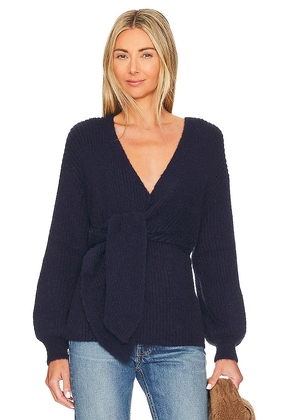 House of Harlow 1960 x REVOLVE Khalida Wrap Sweater in Navy. Size S.