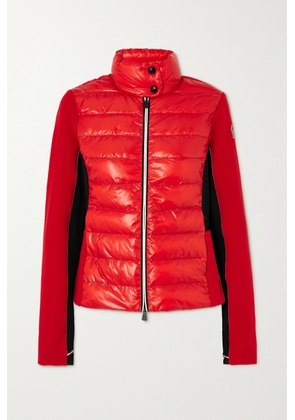 Moncler Grenoble - Quilted Shell And Stretch-jersey Down Ski Jacket - Red - x small,small,medium,large,x large