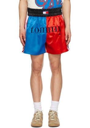 Tommy Jeans Red & Blue Colorblocked Boxer Shorts