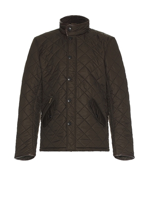 Barbour Powell Quilt Jacket in Olive. Size L, XL/1X.
