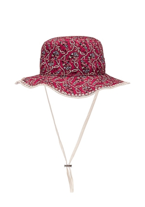 Isabel Marant Bellary Bucket Hat in Red. Size .
