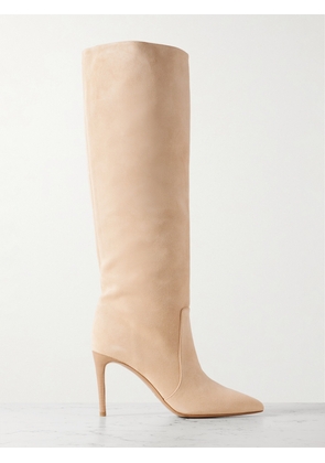 Paris Texas - Stiletto Suede Knee Boots - Neutrals - IT37,IT37.5,IT38,IT38.5,IT39,IT40,IT41