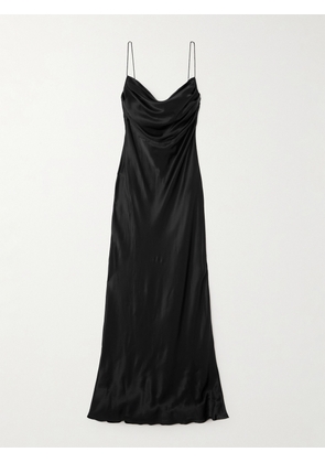 Michael Lo Sordo - Draped Silk-satin Gown - Black - UK 4,UK 6,UK 8,UK 10,UK 12,UK 14