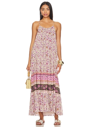 SPELL Lady Untamed Strappy Maxi Dress in Lavender. Size XXS, L.