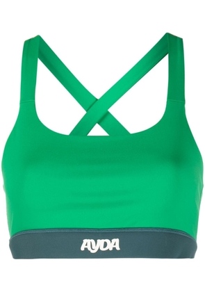 Ayda Volley logo-underband sports Bra - Green