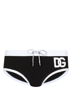 Dolce & Gabbana logo-print swim trunks - Black