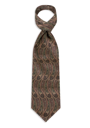 ETRO paisley-print silk tie - Brown