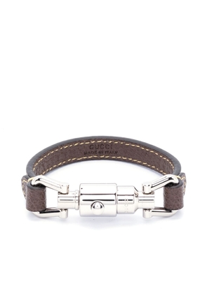 Gucci Piston-closure leather bracelet - Grey