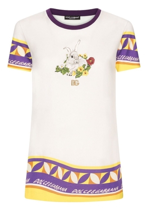 Dolce & Gabbana graphic-print short-sleeve T-shirt - White